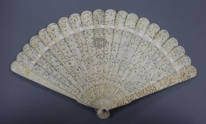 A Cantonese ivory brise fan