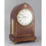 A Regency mahogany lancet cased bracket clock, Joseph Chadwick, London, the case with brass