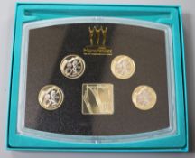 A collection of 1980s-2000s Royal Mint UK brilliant uncirculated coins, including years sets 1983,