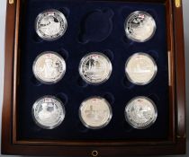 Alderney/Jersey/Guernsey/The History of the Royal Navy £5 silver proof coin collection incomplete