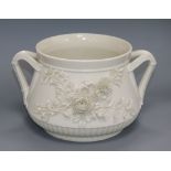 A Belleek 2nd period jardiniere height 16cm