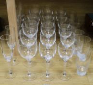 A Villeroy and Boch thirty piece suite of glass