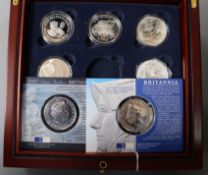 Royal Mint silver proof coins to include - two Guernsey gold £5, six Channel Islands £5, five