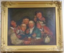 Charles Relitt, oil on canvas, 'Life's a Bumper', a portrait of The Tideswell Glee singers,