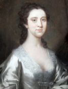 Attributed to William Hoarepastel on canvasPortrait of Lady Archibald Hamilton24 x 18in.