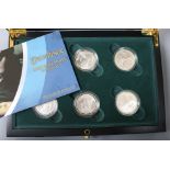 Royal Mint silver proof coins sets - Royal Mint; 2007 six-coin UK Family silver collection, 2003