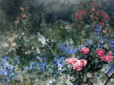 Eloise Harriet Stannard (1838-1915)watercolour'The end of the garden'initialled and dated '125.5 x