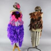 The Magic Flute: Papagena's pink, lilac and purple bodice with matching feather skirt and