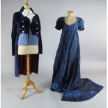 Don Pasquale: A rail of petrol blue dresses, red, purple and pink embroidered dresses, velvet and