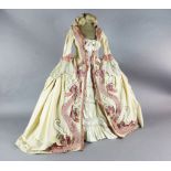 Countess Almaviva's costume for The Marriage of Figaro. A cream silk dress, under skirt, looped