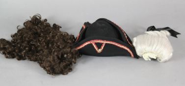 Lucia: Two wigs - Enrico and Arturo and Arturo's tri-corn hat