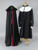 A collection of capes, priests robes, ladies skirts, etc.