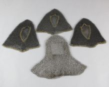 Macbeth: Three matching chain mail hoods and another similar soldier's hood