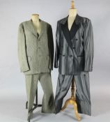 A collection of mixed gentlemen's suits, in mixed patterns, colours and sizes