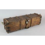 A large stage prop wooden rifle musket box