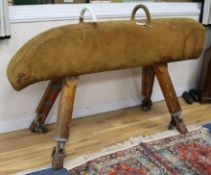 An 'Olympic Gymnasium' pommel horse W.165cm approx