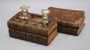 A French 'bound books' liqueur set length 18cm