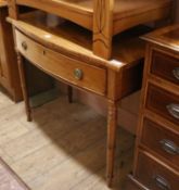 A Regency mahogany bow-fronted side table W.92cm