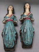 A 'pair' of model ships figureheads length 49cm