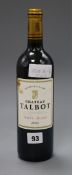 A bottle of Chateau Talbot, 2006