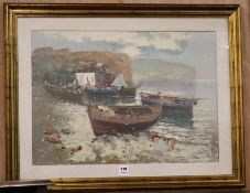 Conticello, oil on canvas, 'La Pesca', signed, 49 x 69cm