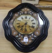 J. Martin. A 19th century wall clock length 62cm