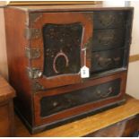 A Japanese wood and lacquer table cabinet 59cm