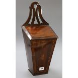 A Sheraton period mahogany candle box