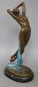 A bronze nude on marble base height 46cm