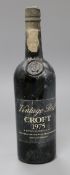 Five bottles of Croft vintage port, 1975