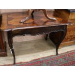 A French walnut, maple, yew and sycamore marquetry topped centre table W.112cm