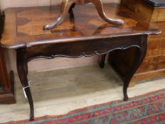 A French walnut, maple, yew and sycamore marquetry topped centre table W.112cm