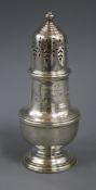 A 1930's silver sugar sifter, 17.5cm, 5 oz.