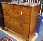 A George III mahogany chest of drawers W.115cm