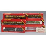 Hornby - 00 gauge - three locomotives and tenders; BR standard class R063 Britannia, R150 LNER B12/3