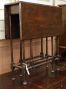 An oak spider leg table W.60cm