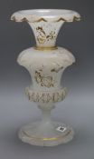 A 19th century French opaline glass vase height 34cm