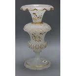 A 19th century French opaline glass vase height 34cm