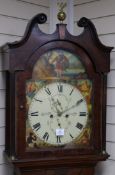 A Victorian mahogany eight day longcase clock R Murray Lauder W.55cm