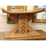 An African stool W.52cm