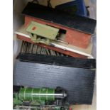 Hornby O gauge electric Bramham Moor 201 locomotive, a Bassett-Loewke buffer, transformer and a