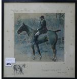 Charles Johnston Payne (Snaffles), colour print, 'The Gent in Ratcatcher', signed in pencil, 39 x
