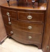 A Regency mahogany bow fronted chest of drawers W.92cm