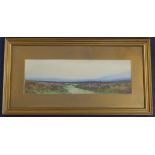 Rubens Southey (1881-1933)pair of watercolours,Moorland scenes,signed,18 x 53cm