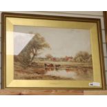 Henry Parker, watercolour, At Guildford, Surrey, signed, 37 x 54cm