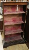 A small Edwardian open bookcase W.60cm