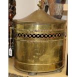 A brass coal box height 49cm