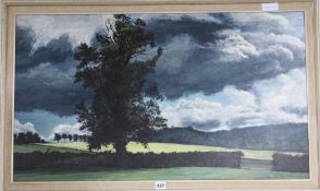 Mervyn Goode, oil on board, 'Storm over Beacon Hill', signed and dated 1969, 52 x 89cm
