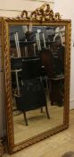 A Louis XVI style gilt mirror W.85cm