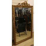 A Louis XVI style gilt mirror W.85cm